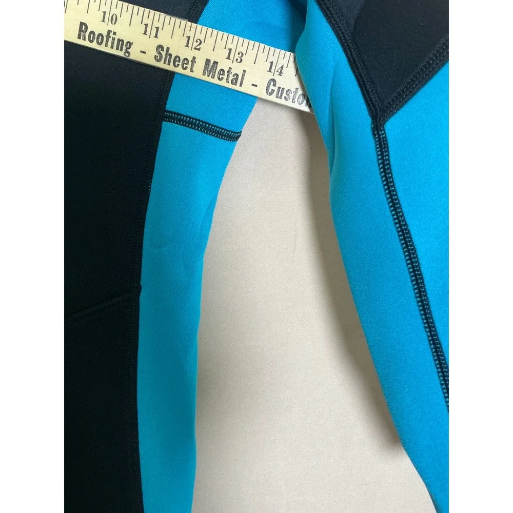 Hevto Wetsuit Kids 10 Black Blue Excellent‎ 3/2mm Neoprene Full Body Youth Surf